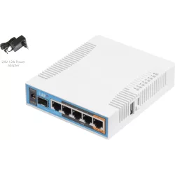 MikroTik AC Access Point RB962UiGS-5HacT2HnT, hap AC, 2.4/5 GHz, 5x Gigabit, 1x SFP, USB - 128501 - 1
