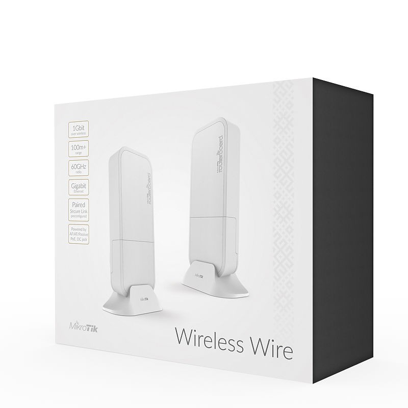 MikroTik Wireless Wire wAPG-60ad devices for 60Ghz link, RBwAPG-60adkit - 147357 - 1