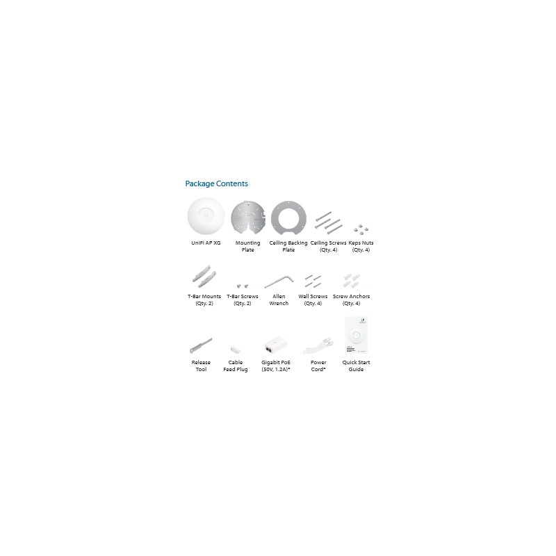 Ubiquiti Wireless AP WIFI5 &bull AC2200 &bull 4x4 &bull Indoor &bull 1 GbE &bull UniFi &bull UAP-XG - 153118 - 2
