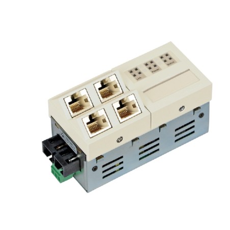 Microsens Installationswitch 5x RJ45 Gigabit, 1x 1000SX - 103307 - 1