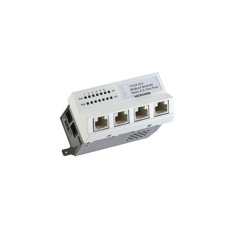 Microsens Installationswitch GBE 6 Port, horiz.Einbau 6xRJ45 - 106563 - 1