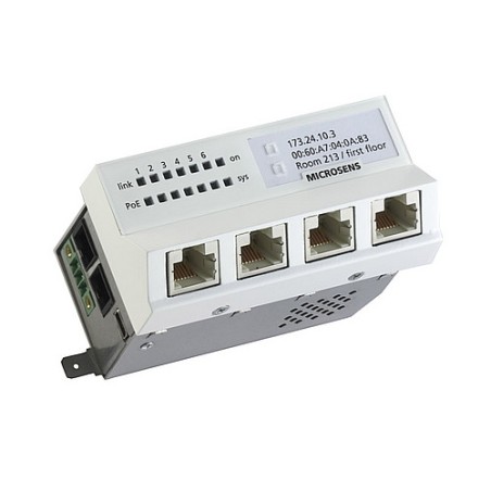 Microsens Installationswitch GBE 6 Port, horiz.Einbau 6xRJ45 - 106563 - 1