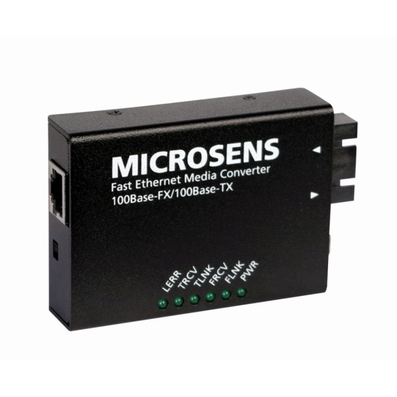 Microsens Medienkonverter 100Base-FX/ 10/100Base-TX, 2 x ST, 1 x RJ45, MS410512-V2 - 114651 - 1