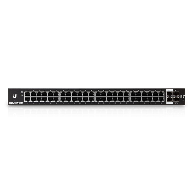 Ubiquiti EdgeSwitch 48 / Lite / 48 Gigabit RJ45 Ports / 2 SFP+ Ports / 2 SFP Ports / 1 Serial Port / ES-48-Lite - 122828 - 1