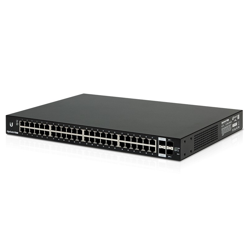 Ubiquiti EdgeSwitch 48 / Lite / 48 Gigabit RJ45 Ports / 2 SFP+ Ports / 2 SFP Ports / 1 Serial Port / ES-48-Lite - 122828 - 2