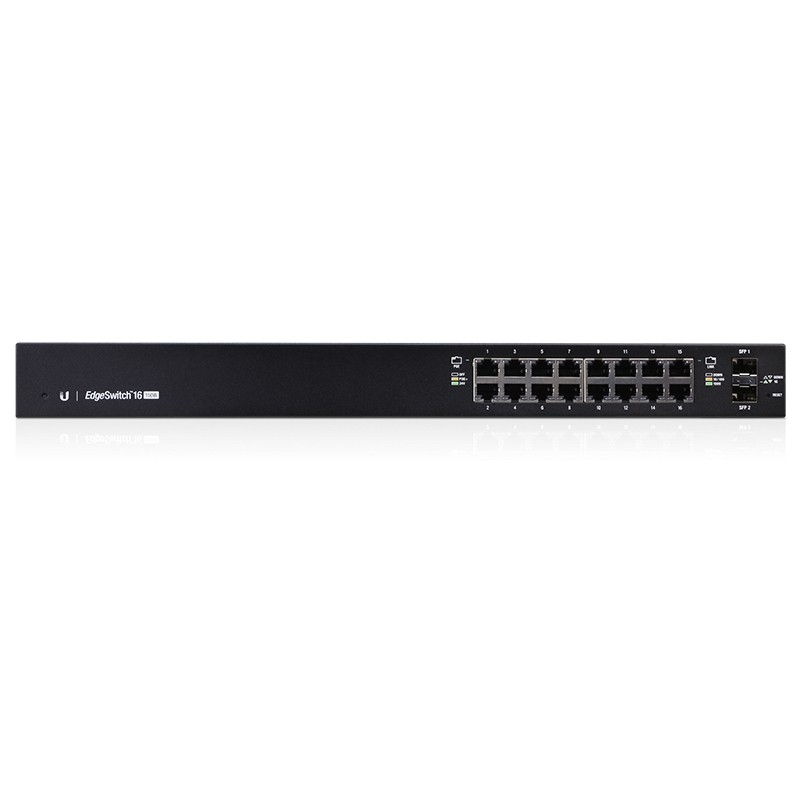 Ubiquiti EdgeSwitch 16 / 16 Gigabit RJ45 Ports / 2 SFP Ports / 150W / PoE+ / ES-16-150W  - 124859 - 1