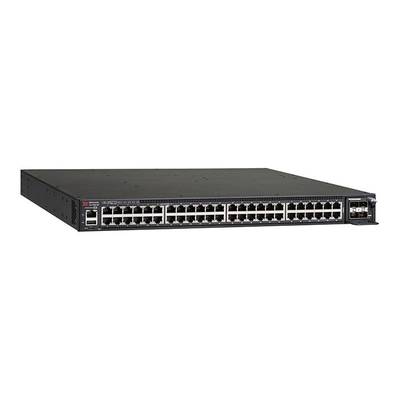 CommScope RUCKUS Networks ICX 7450 Switch 48-port 1 GbE SFP fiber switch bundle includes 4x10G SFP+ uplinks, 2x40G QSFP+ - 13516