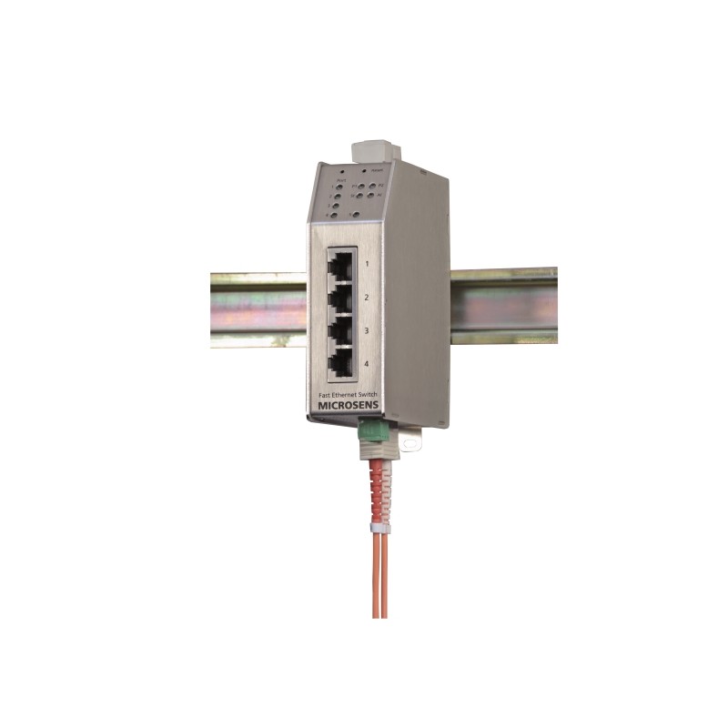 Microsens Profi Line Switch industrial FE, PoE, 4xRJ45, 2xST, MS650465PM-48 - 106544 - 1