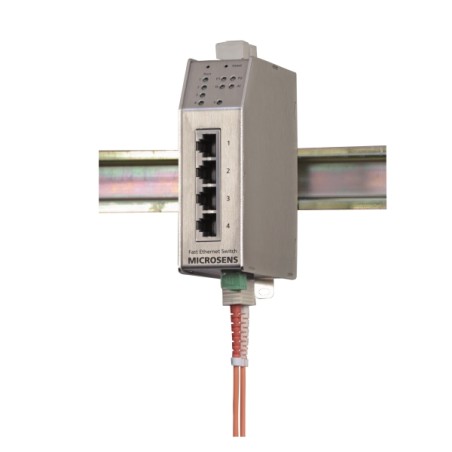 Microsens Profi Line Switch industrial FE, PoE, 4xRJ45, 2xST, MS650465PM-48 - 106544 - 1
