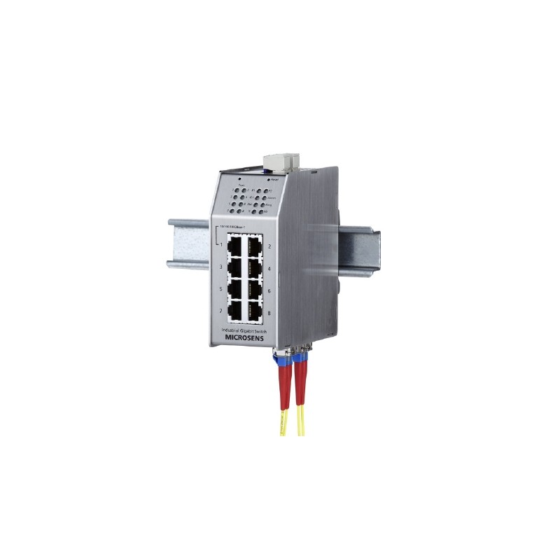 Microsens Profi Line Switch industrial Gigabit, PoE, 1x 10/100/1000Base-T, 7x10/100Base-TX, 3x SFP, MS650869PM-48-V2 - 108439 - 