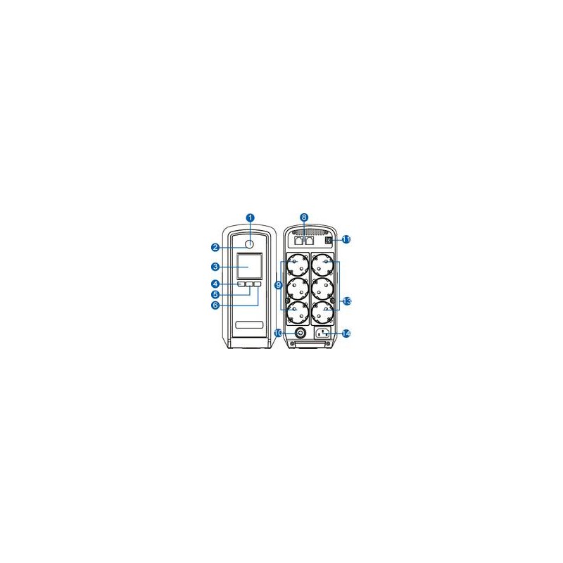CyberPower USV, PFC-Serie, 900VA/540W, Line-Interactive, USB, reiner Sinus, - 119423 - 1