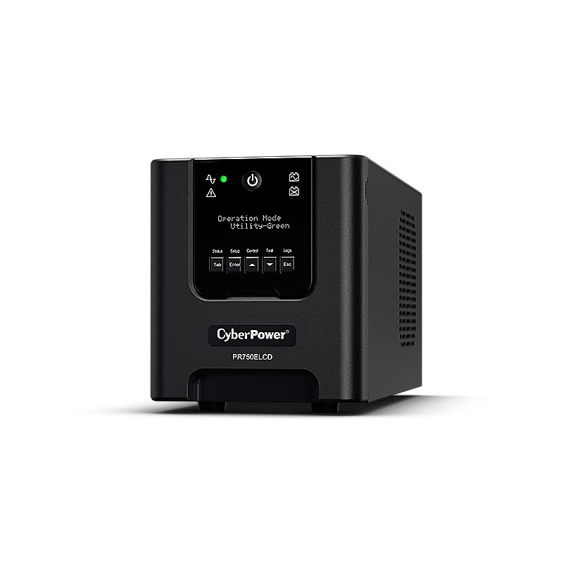 CyberPower USV, PR Tower-Serie, 750VA/675W, Line-Interactive, reiner Sinus, LCD, USB/RS232, - 119424 - 1