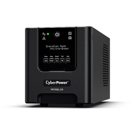 CyberPower USV, PR Tower-Serie, 750VA/675W, Line-Interactive, reiner Sinus, LCD, USB/RS232, - 119424 - 1
