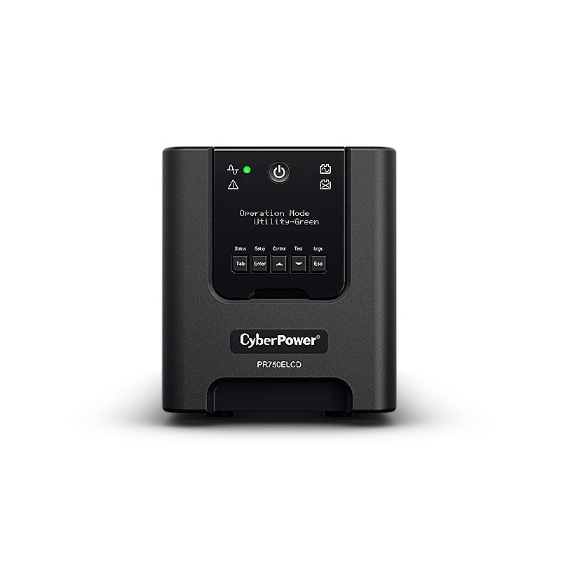 CyberPower USV, PR Tower-Serie, 750VA/675W, Line-Interactive, reiner Sinus, LCD, USB/RS232, - 119424 - 2