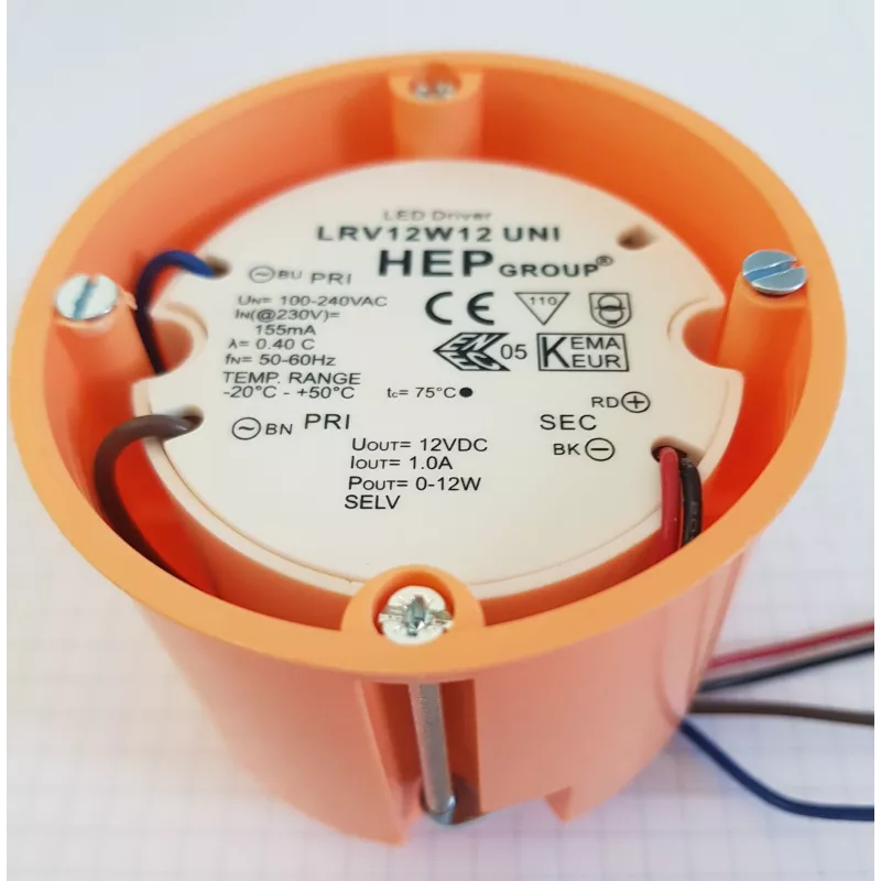 HEP Netzteil - 12V 12W - HEP für Unterputzdose - 107727 - 5