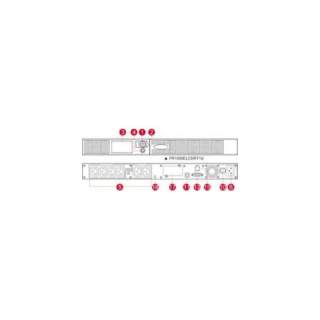 CyberPower USV, PR Tower/19"-Serie, 1000VA/670W, 1HE, Line-Interactive, reiner Sinus, LCD, USB/RS232, 5min, - 119436 - 1