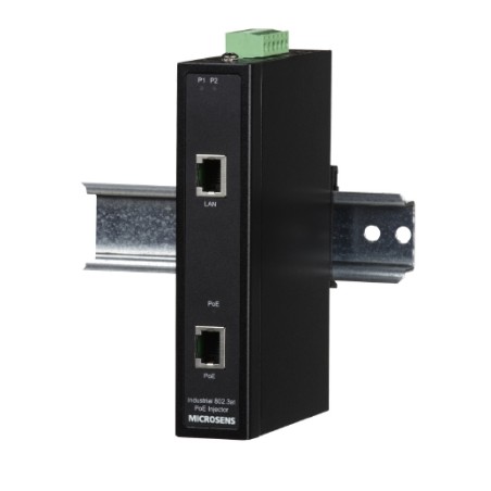 Microsens PoE+ Industrie Injector für Hutschiene, MS657031X - 139629 - 1