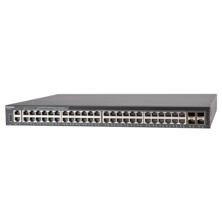 CommScope RUCKUS ICX8200-48PF2-E2 Switch, 48x10/100/1000 Mbps PoE+ ports, 4x25 GbE SFP28 stacking/uplink-ports 1440 W PoE budget