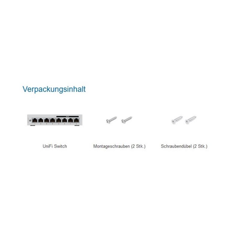 Ubiquiti UniFi Switch / 8 Port / Low Power / 5er Pack / US-8-5 - 136796 - 4