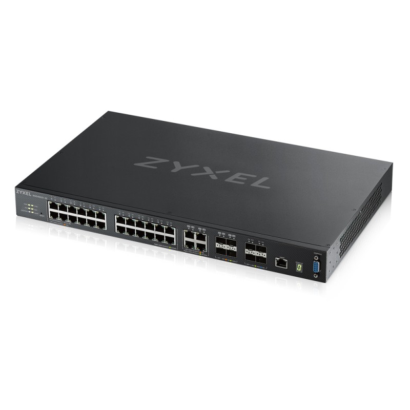 Zyxel Switch full managed Layer3 32 Port &bull 24x 1 GbE &bull 4x 1 Gb Combo &bull 4x SFP+ &bull 19" &bull NebulaFlex Pro &bull 