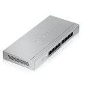 Zyxel Switch smart managed Layer2 8 Port &bull 8x 1 GbE &bull PoE Budget 60 Watt &bull 4x PoE at &bull Desktop &bull Lüfterlos &
