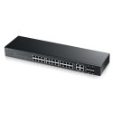 Zyxel Switch smart managed Layer2 28 Port &bull 24x 1 GbE &bull 4x 1 Gb Combo &bull 19" &bull Lüfterlos &bull NebulaFlex &bull G