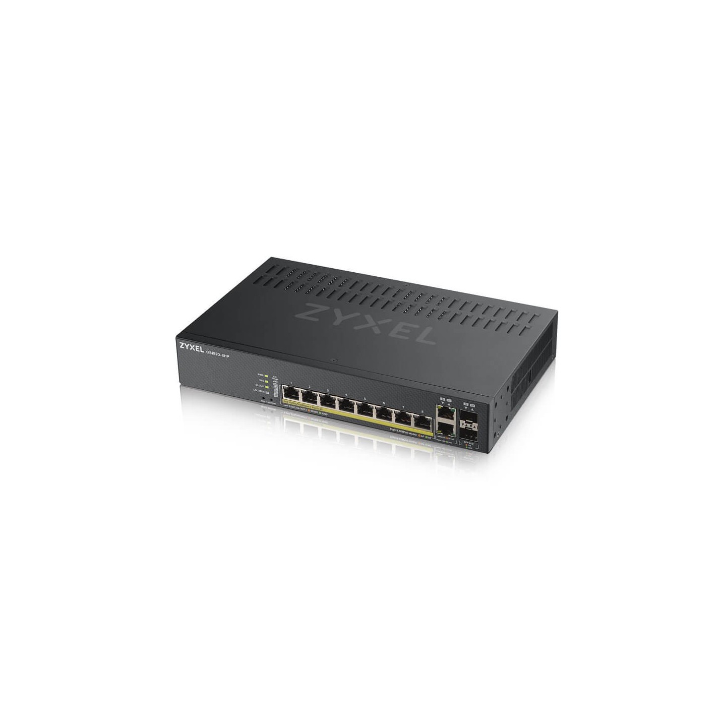 Zyxel Switch smart managed Layer2 10 Port &bull 8x 1 GbE &bull PoE Budget 130 Watt &bull 8x PoE at &bull 2x 1 Gb Combo &bull Des