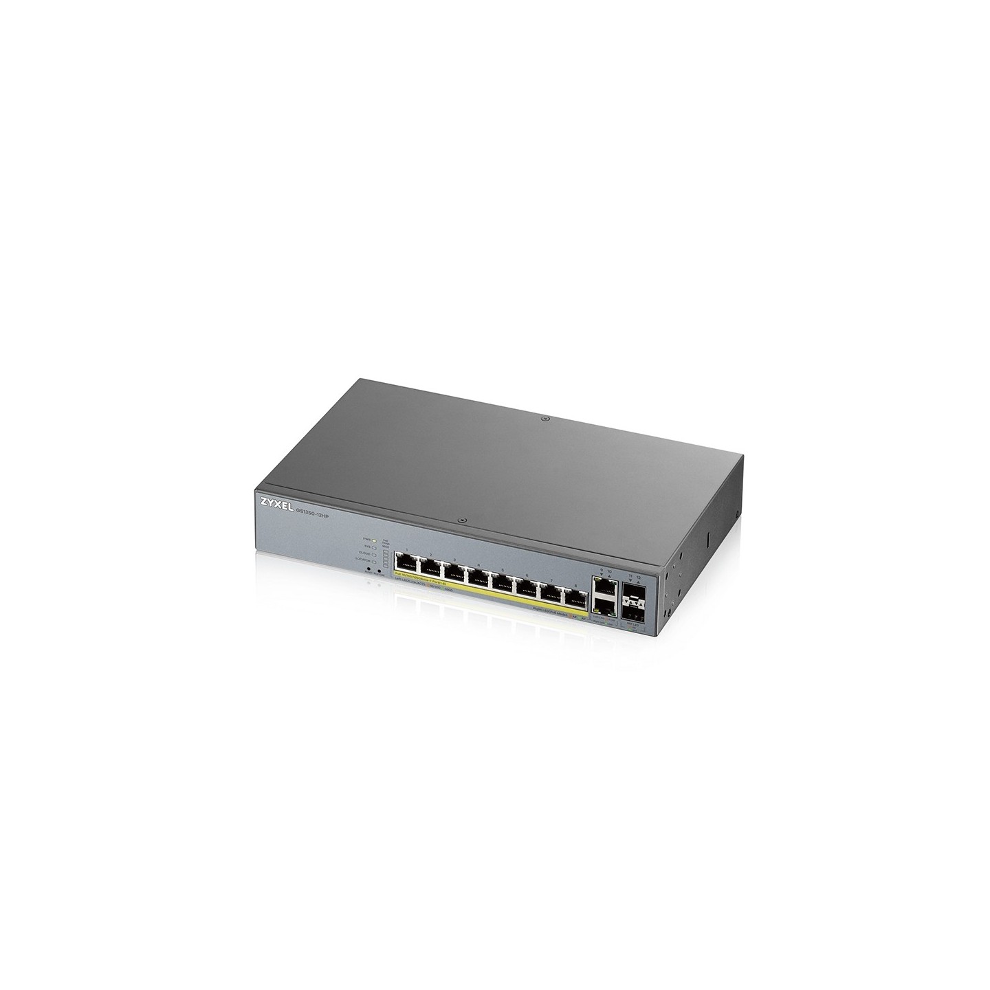 Zyxel Switch smart managed Layer2 12 Port &bull 10x 1 GbE &bull PoE Budget 130 Watt &bull 8x PoE at &bull 2x SFP &bull 19" &bull