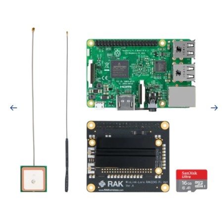 RAK Wireless · LoRa · WisGate · LoRa Gateway Discover Kit RAK2245 Pi HAT & Raspberry Pi 3B+ & 16G TF Card(with software image) t