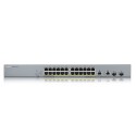 Zyxel Switch smart managed Layer2 26 Port &bull 24x 1 GbE &bull PoE Budget 375 Watt &bull 24x PoE at &bull 2x 1 Gb Combo &bull 1