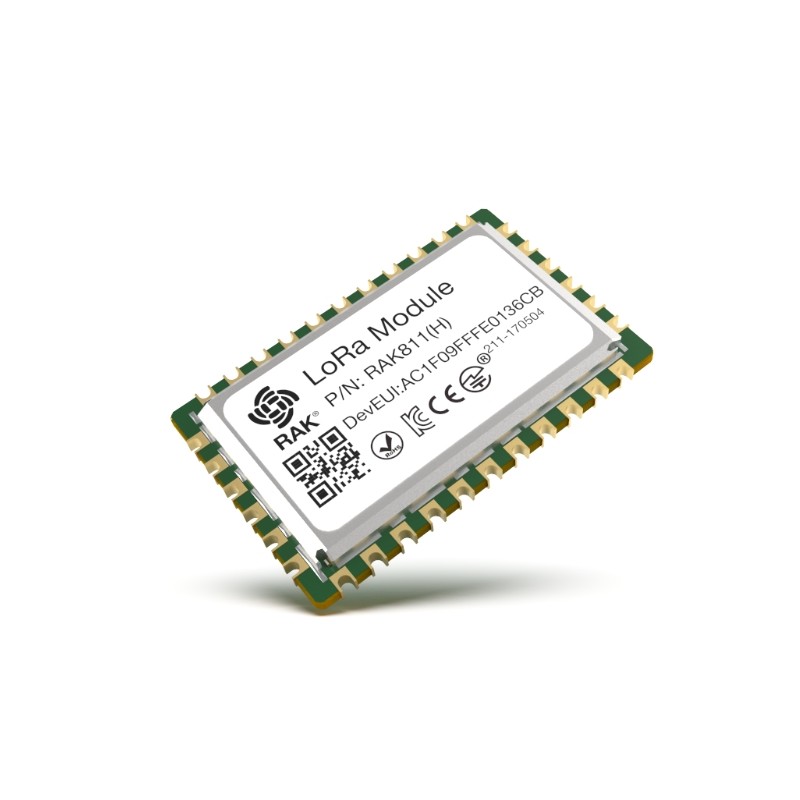 RAK Wireless · LoRa · WisDuo · RAK811 LoRa module, SX1276, 868/915MHz, Support AS923 and LoraWan, with TELEC CE, FCC, KCC certif