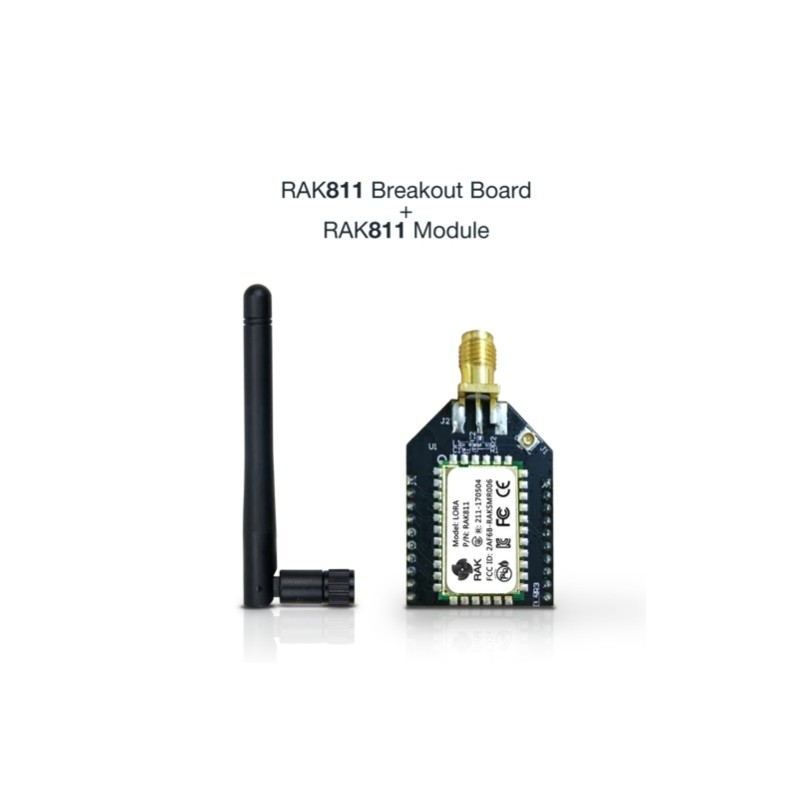 RAK Wireless · LoRa · WisDuo · Breakout Modul · RAK811 small and Open Source Development Board, 868/915MHz, Quickly Test LoRa Mo