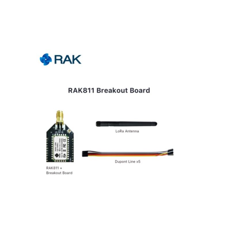 RAK Wireless · LoRa · WisDuo · Breakout Modul · RAK811 small and Open Source Development Board, 868/915MHz, Quickly Test LoRa Mo