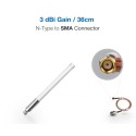 RAK Wireless · LoRa · Accessories · Fiber Glass Antenna Peak Gain 3dbi Transmission range is further, LoRa Gateway Antenna with 