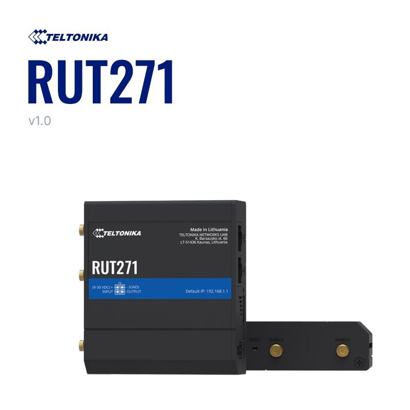 Teltonika · Router · RUT271 · Redcap 5G Router - 235718 - 1