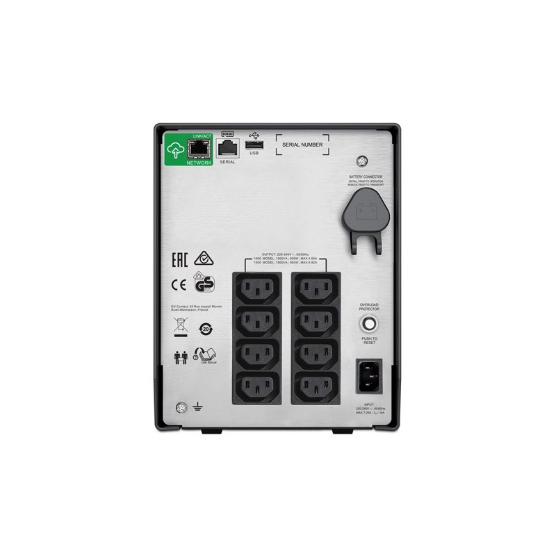 APC UPS Smart, C, 1500VA, 7.8min., floor-standing, LCD, with SmartConnect - 159160 - 1