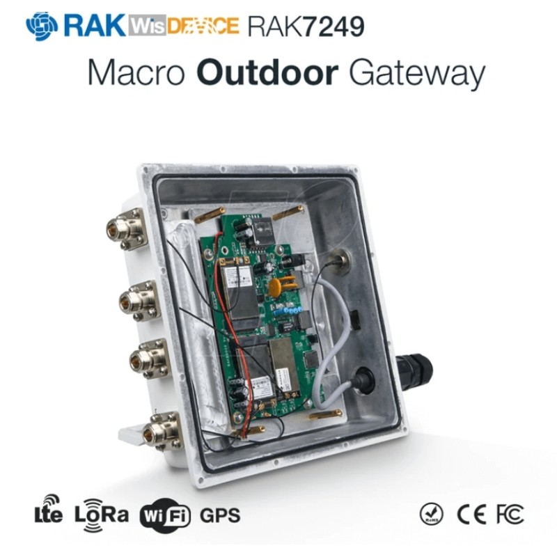 RAK Wireless · LoRa · WisGate Edge Max · DIY LoRaWan Outdoor Gateway · Bundle 4 · RAK7249-3X-14X · 16Ch / LTE / Backup Battery -
