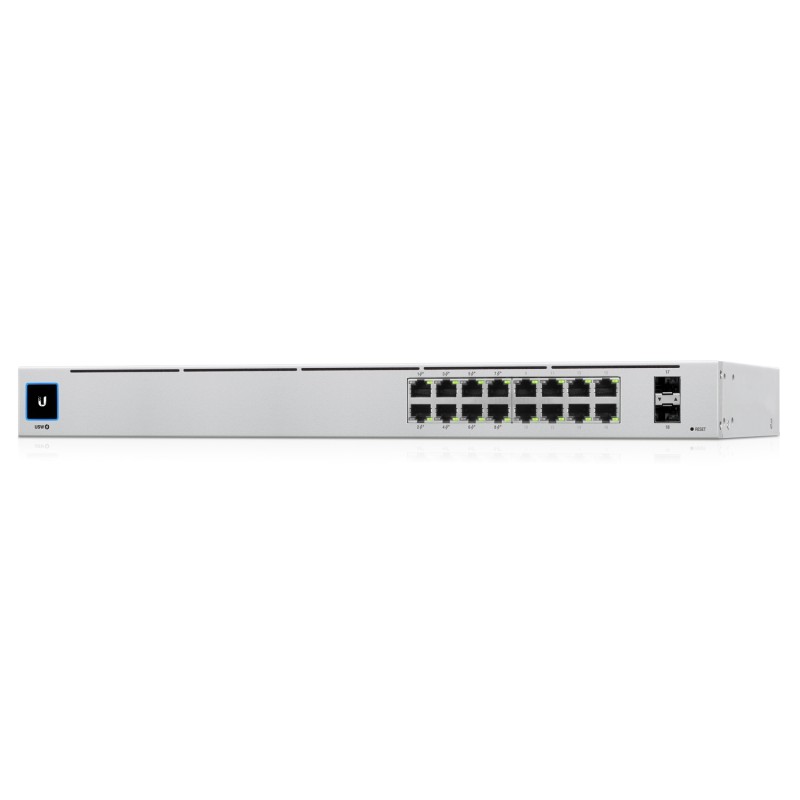 Ubiquiti Unifi Switch / 16 Ports / 8x POE+ / 8x RJ45 Gigabit / 42 W / 2x 1G SFP / USW-16-POE - 180930 - 2