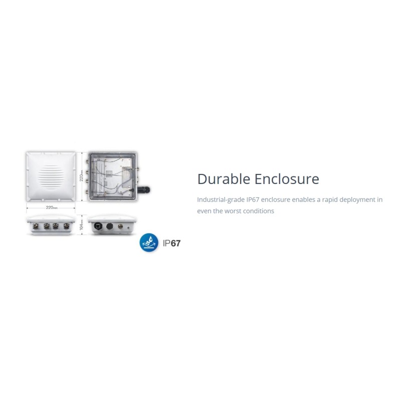 RAK Wireless · LoRa · WisGate Edge Max · DIY LoRaWan Outdoor Gateway · Bundle 4 · RAK7249-3X-14X · 16Ch / LTE / Backup Battery -