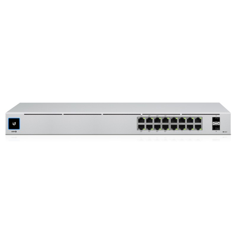 Ubiquiti Unifi Switch / 16 Ports / 8x POE+ / 8x RJ45 Gigabit / 42 W / 2x 1G SFP / USW-16-POE - 180930 - 3