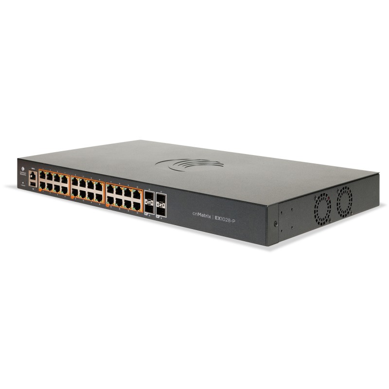 Cambium Networks cnMatrix, 24x POE+ Switch, 200W, 4x SFP, EX1028-P - 188118 - 2