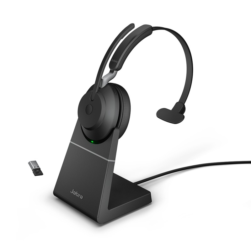 Jabra Evolve2 65 Link380a MS Mono Stand Black - 184256 - 1