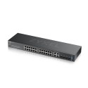 Zyxel Switch full managed Layer2+ 28 Port &bull 24x 1 GbE &bull 4x 1 Gb Combo &bull 19" &bull Lüfterlos &bull NebulaFlex Pro &bu