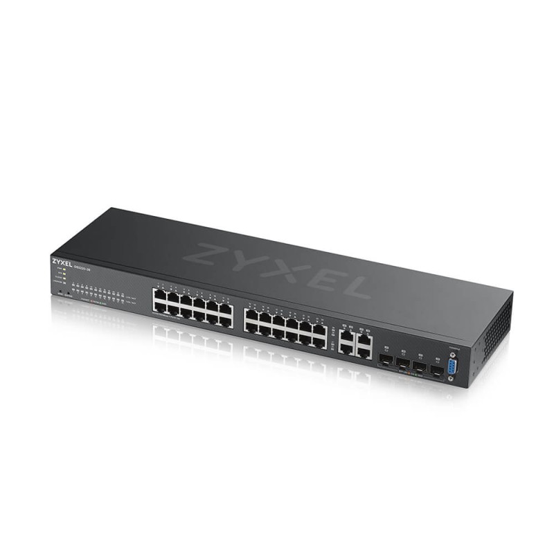 Zyxel Switch full managed Layer2+ 28 Port &bull 24x 1 GbE &bull 4x 1 Gb Combo &bull 19" &bull Lüfterlos &bull NebulaFlex Pro &bu