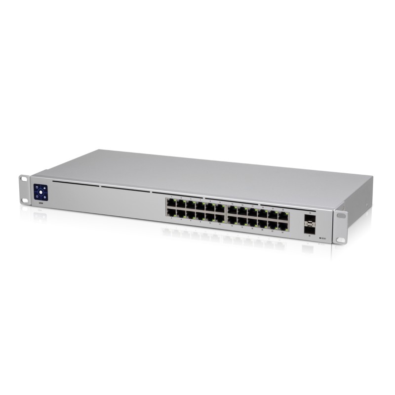 Ubiquiti Switch smart managed Layer2 26 Port &bull 24x GbE &bull 2x SFP &bull 19" &bull Lüfterlos &bull UniFi &bull USW-24 - 189