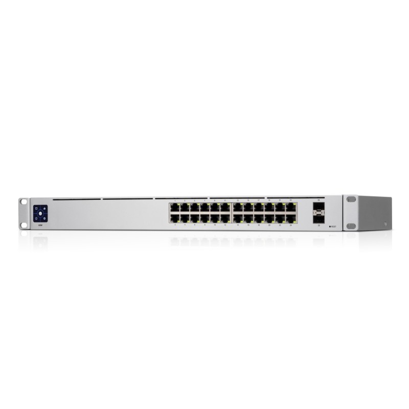 Ubiquiti Switch smart managed Layer2 26 Port &bull 24x GbE &bull 2x SFP &bull 19" &bull Lüfterlos &bull UniFi &bull USW-24 - 189