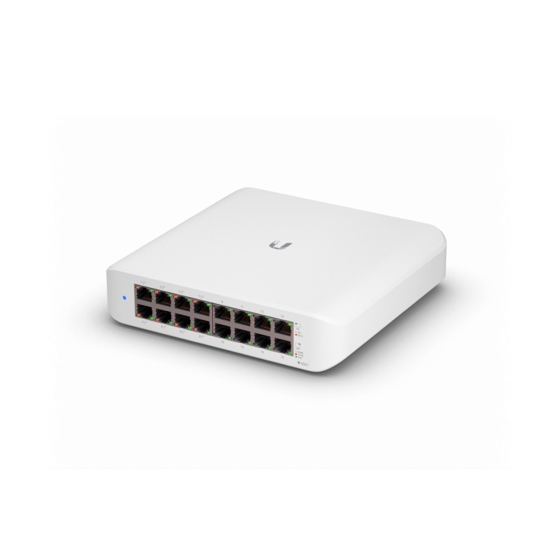 Ubiquiti Switch smart managed Layer2 16 Port &bull 16x GbE &bull PoE Budget 45W &bull 8x PoE at &bull Desktop &bull Lüfterlos &b
