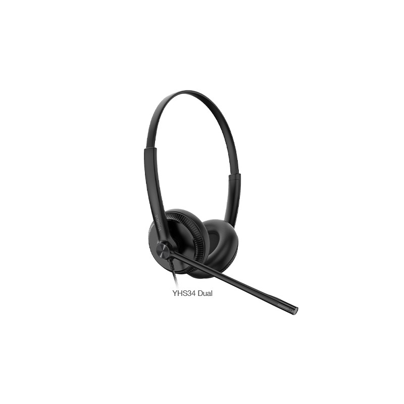 Yealink SIP zub. QD/RJ YHS34 Duales Headset mit NoiseCancelling - 194693 - 1