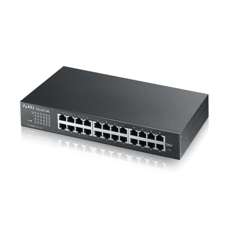 Zyxel Switch unmanaged Layer2 24 Port &bull 24x 1 GbE &bull 19" &bull Lüfterlos &bull GS1100-24 V3 - 193469 - 1