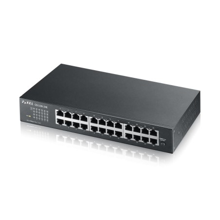 Zyxel Switch unmanaged Layer2 24 Port &bull 24x 1 GbE &bull 19" &bull Lüfterlos &bull GS1100-24 V3 - 193469 - 1